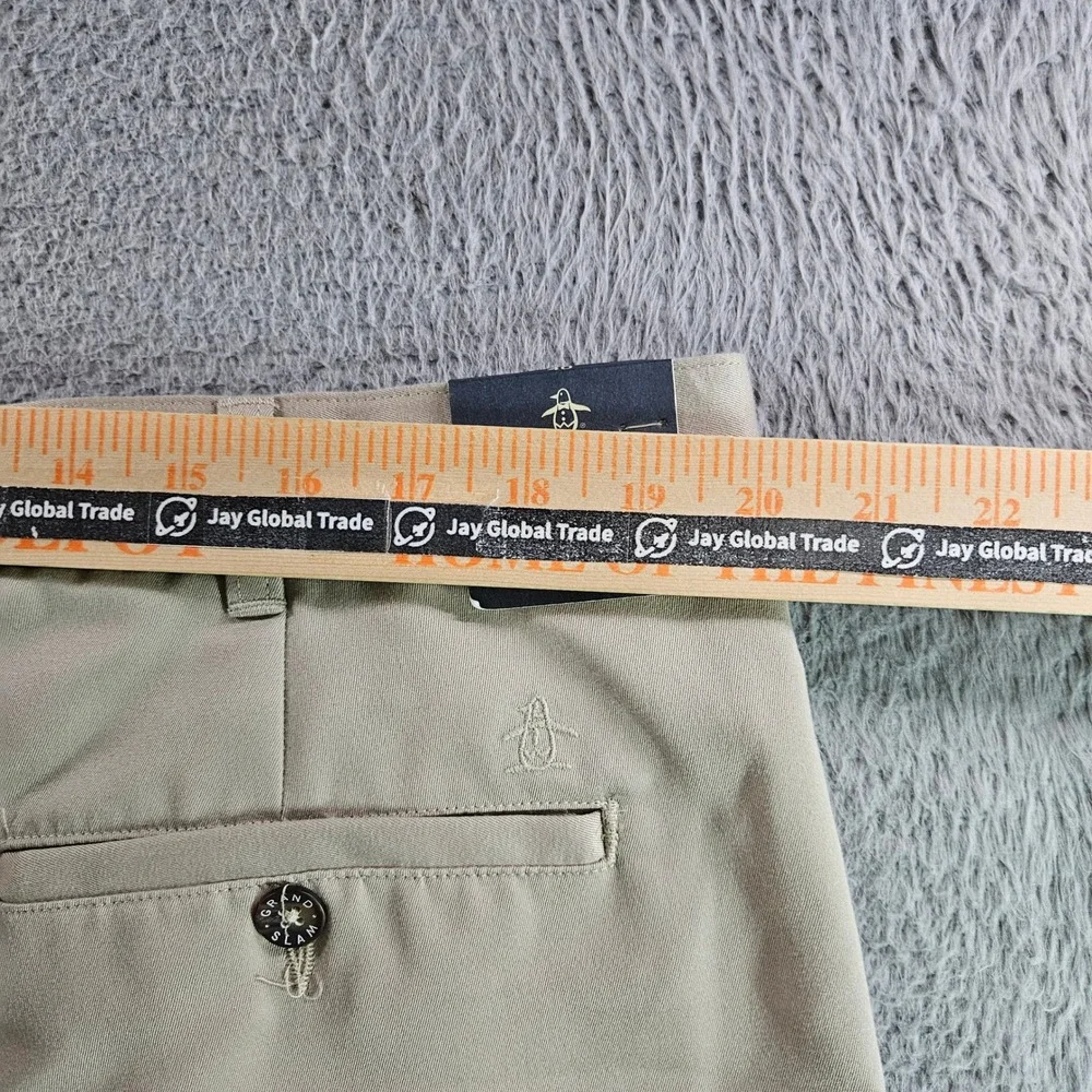 Grand Slam Mens Pleated Golf Shorts Khaki Tan Size 40‎ NEW NWT